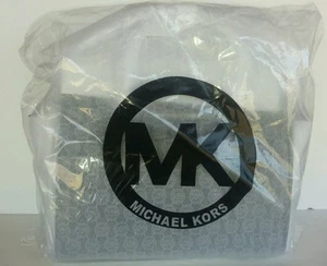 MICHAEL KORS Selma LARGE Top Zip SATCHEL Handbag Leather OPTWHITE/BLACK $358 NWT - Picture 1 of 6