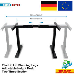 【DE】Dual Motor Electric Lift Table Height Adjustable Home Office Smart Desk