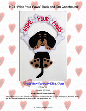 Wipe Your Paws-Black and Tan Coonhound Dog-Plastic Canvas Pattern or Kit