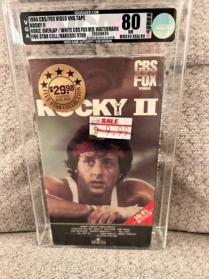 Rocky II VHS 1984 VGA Graded 80 NM w/CBS/FOX Watermarks Brand New Factory Sealed - Immagine 1 di 4