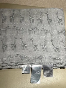 Aden + Anais swaddle Muslin Blanket Large 46” X 52” Used But VGC Zebra Giraffe - Picture 1 of 4