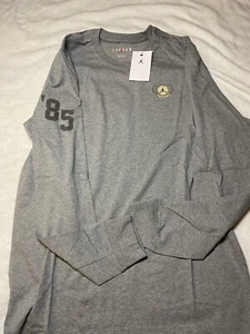 NWT Nike Air Jordan Jumpman Men's Medium Active Black Long Sleeve T-shirt Dri - Picture 1 of 10