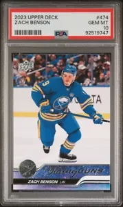 2023-24 Upper Deck Series 2 Young Guns Rookie PSA 10 Zach Benson - Picture 1 of 3