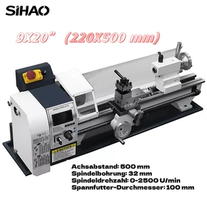 1500W Metalldrehmaschine Drehmaschine Tischdrehmaschine Mit Messerhalter Lünette - Bild 1 von 17