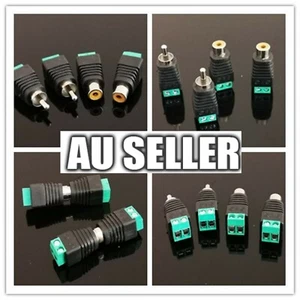 2/5 Pair Speaker Wire cable to female & male RCA Adapter Connector Jack Plug LED - Picture 1 of 5