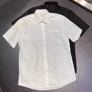 Camicia manica corta ricamata aquila Stefano Ricci nuova - bianca - uomo lusso - Foto 1 di 11