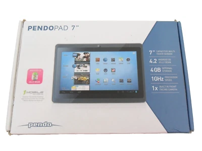 PENDO PENDOPAD 7" INTERNET TABLET 4GB 4.2 ANDROID OS 1GHZ CAMERA WIFI PNDPP41DG7 - Image 1 of 4