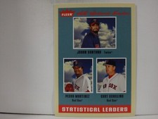 2005 Fleer Tradition Statistical Leaders Curt Schilling Johan Santana #5 HOF
