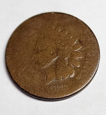 1873 INDIAN HEAD PENNY CENT - (CLOSED 3) ABOUT GOOD AG - Image 1 of 2