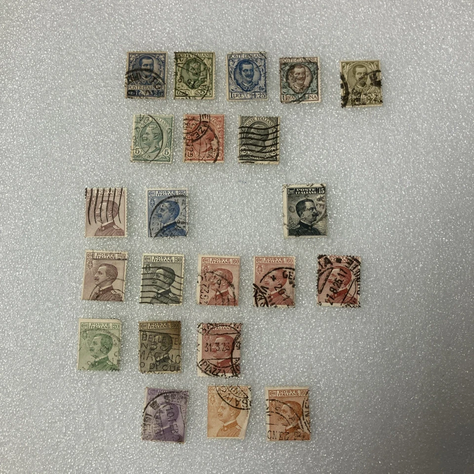 22 USED Antique Mixed Italy King VEIII Stamps, 1901-1924, Nice Deal- LOOK! - Image 1 of 4
