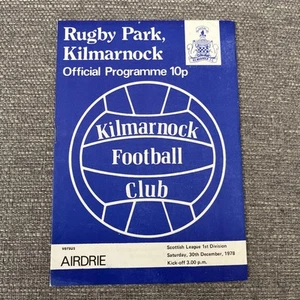 (J) Scottish League Kilmarnock v Airdrie 30.12.1978 - Picture 1 of 2