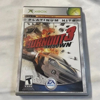 Burnout 3: Takedown (Original Xbox, 2004) Platinum Hits CIB COMPLETE & TESTED - Image 1 of 4
