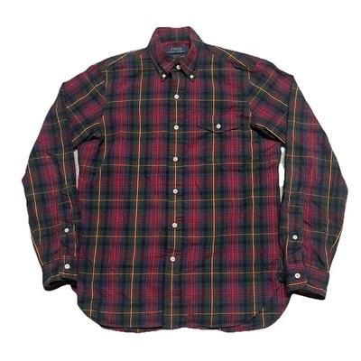Camisa Oxford Polo Ralph Lauren Calce Clásico Algodón Rojo Tartán Cuadros Talla Pequeña Foto 1 de 4