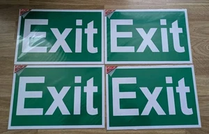 4 x Spectrum Industrie "Exit" PVC Schilder, Peel & Stick 300 x 200 mm - Bild 1 von 2