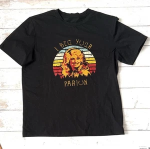 Unisex XL Herren Dolly Parton Hemd Schwarz Kurzarm Größe XL - Bild 1 von 2