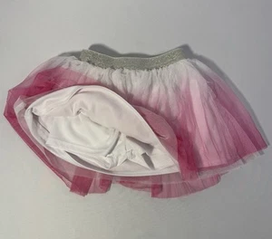 Nick Jr Paw Patrol Tulle Skort Pink Ombre Skirt Shorts Glitter Lace Girls 4T - Picture 1 of 11