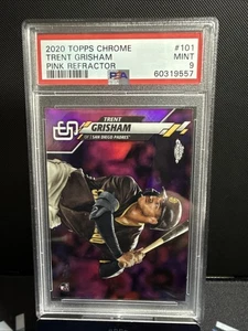 Topps Chrome 2020 Padres Trent Grisham Pink Refractor Rookie card *MINT PSA 9* - Picture 1 of 2