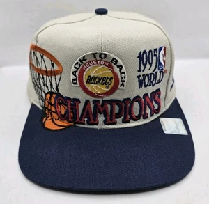 Houston Rockets 1995 Campeones de la NBA Espalda Logo Atlético Snapback Sombrero Nuevo sin Etiquetas - Imagen 1 de 13
