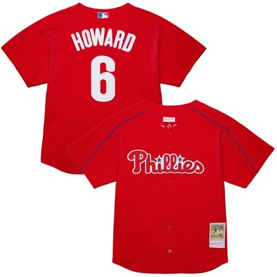 Men's Mitchell & Ness Ryan Howard Red Philadelphia Phillies Cooperstown - Image 1 of 4