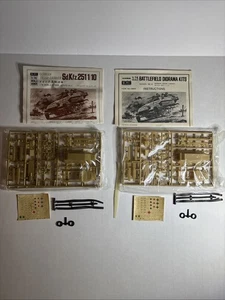 2 KITS! Fujimi No. 9 & 6 Battlefield Diorama Kits German Troop Carriers 1/76 - Picture 1 of 7