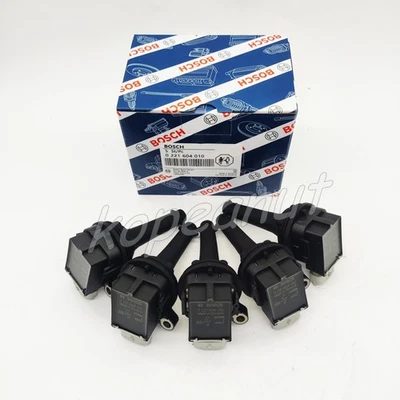 5PCS 30713417 0221604010 Bosch Ignition Coil For Volvo S60 S40 V50 C30 C70 XC60 - Image 1 of 4