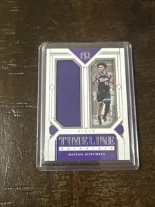 Maglia 2023-24 National Treasures Timeline Davion Mitchell SAC Kings GU 33/99 - Foto 1 di 2