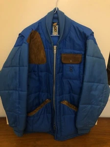 Chaqueta de caza acolchada acolchada acolchada azul diestro Bob Allen Sportswear vintage talla grande - Imagen 1 de 15