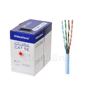 1000 Fuß CAT5e UTP Ethernet LAN Netzwerkkabel Cate5e reines Kupfer 24 AWG RJ45 cqy - Bild 1 von 5