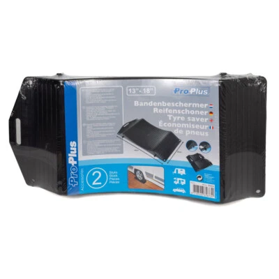 2x PROPLUS Reifenschoner Reifenwiege Standplatte Reifenschutz SCHWARZ 13-18 Zoll - Bild 1 von 2