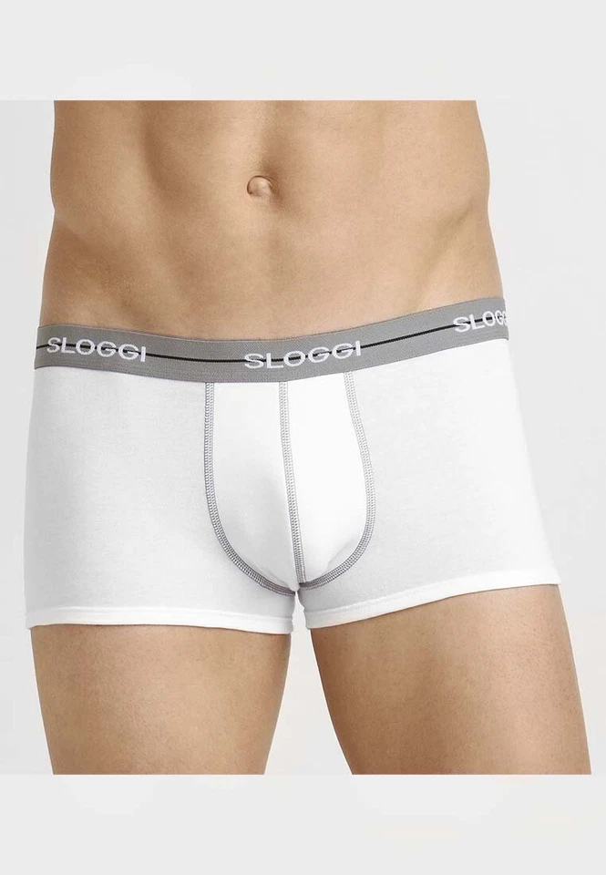 SLOGGI START HIPSTER 2 Boxer Short Bi-Colore Uomo GRIGIO-NERO-BIANCO-NERO - Immagine 1 di 4