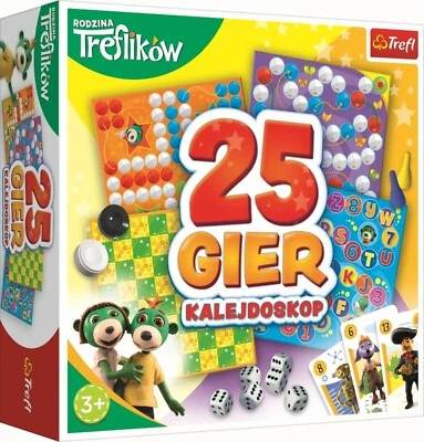 KALEJDOSKOP 25 GIER RODZINA TREFLIKÓW Polska Gra Rodzinna Towarzyska Polish Game - Image 1 of 4
