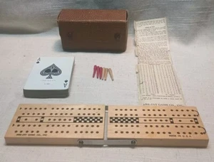 Armadillo custodia in pelle vintage anni 50 da viaggio presepe, carte e istruzioni - Foto 1 di 13