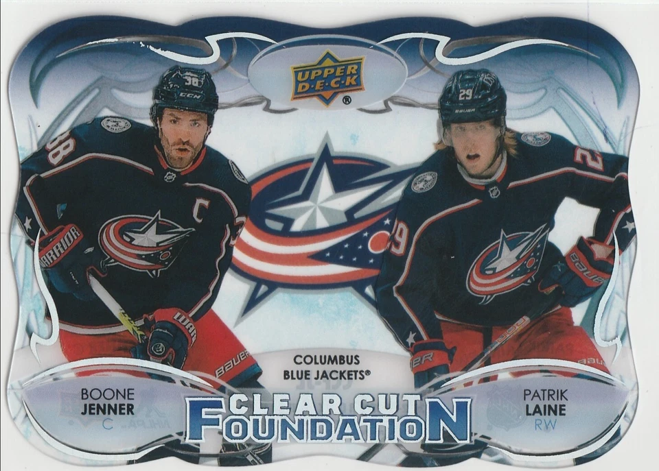  2022-23 Upper Deck Clear Cut Foundations #CCFJL Boone Jenner/Patrik Laine - Image 1 of 1
