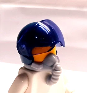 New LEGO Pilot Purple Breathing Apparatus Dark Blue Deep Purple Translucent Hat - Picture 1 of 2