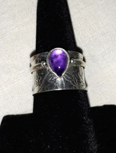 Amethyst 925 Sterlingsilber Spinnerring 7,75 neu ohne etikett usa - Bild 1 von 12