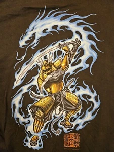 Camiseta gráfica ODM Guardians Of Paradise Samurai Ninja para hombre XL negra - Imagen 1 de 8