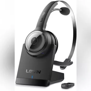 LEVN Bluetooth 5.0 Headset, Wireless Headset with Microphone 35Hrs - Picture 1 of 10