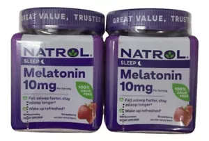 Natrol Melatonin 10mg Sleep Strawberry, 180 Gummies Total ( Total Of 2) 2/26 - Picture 1 of 1