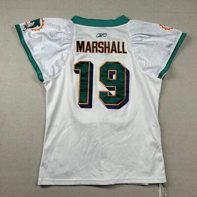 Reebok Brandon Marshall Jersey Womens XL Stitched Bling Tie Waist NFL Football - Image 1 of 4