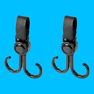 2-Pack Baby Stroller Hooks Clip or Hanging Diaper Bag Universal Hooks USA Seller - Picture 1 of 1