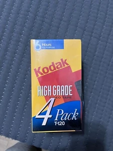 Kodak 6 Hours T-120 4 Pack High Grade Video Tapes Blank VHS New Sealed - Picture 1 of 4