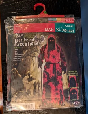 Fun World мужчин X-Large размер 40/42 выцветания в/из палач светится глаза 5 шт новый - Изображение 1 из 3