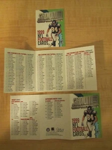 1999 Topps Stadium Club Fold Out Checklist -Base + Inserts / Randy Moss on Cover - Picture 1 of 1