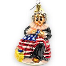 RARE RETIRED 1996 Christopher Radko Betsy Ross “Sewing Freedom” USA Ornament