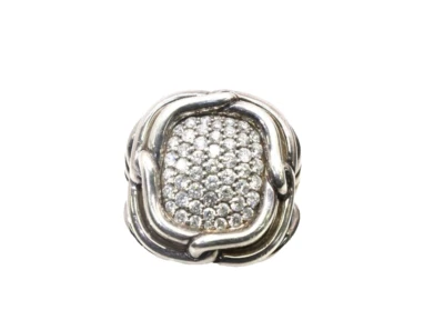 ANILLO DE HOMBRE DAVID YURMAN PLATA Y DIAMANTE BLANCO PAVÉ ALBIÓN Foto 1 de 4