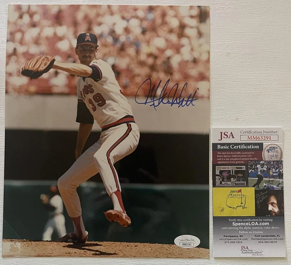 Mike Witt Signed Autographed Glossy 8x10 Photo California Angels : JSA COA - Image 1 of 1