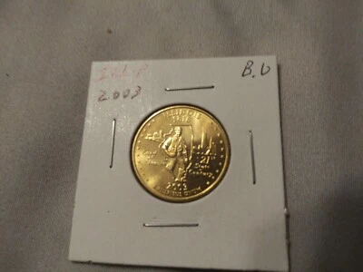 STATE QUARTER ILLINOIS P--GOLD PLATED--FREE SHIP 2003 BU - Image 1 of 4