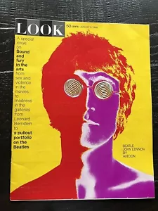 1968 LOOK Magazine ~ Beatles ~ John Lennon ~ Includes Full Poster - Complete - Picture 1 of 9