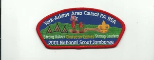 T SCOUT BSA 2001 JAMBOREE JSP YORK-ADAMS AREA COUNCIL PENNSYLVANIA PATCH JAMBO ! - Foto 1 di 1