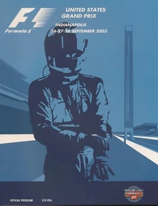 2003 Formula-1 United States Grand Prix Program F-1 Michael Schumacher Ferrari - Picture 1 of 3
